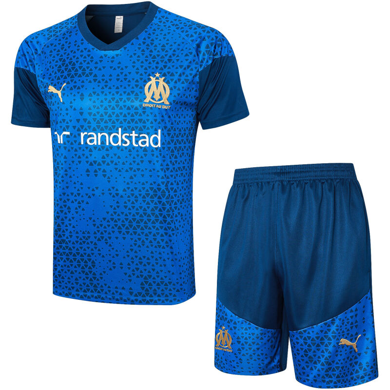 Mens Olympique Marseille Short Training Suit Blue 2023/24