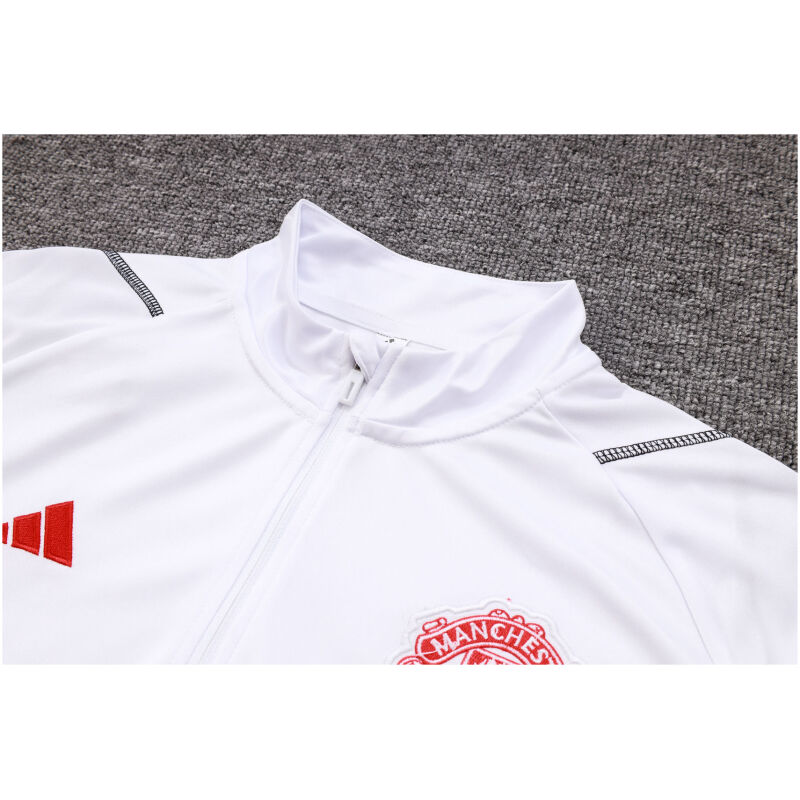 Mens Manchester United Training Suit White – Black 2023/24