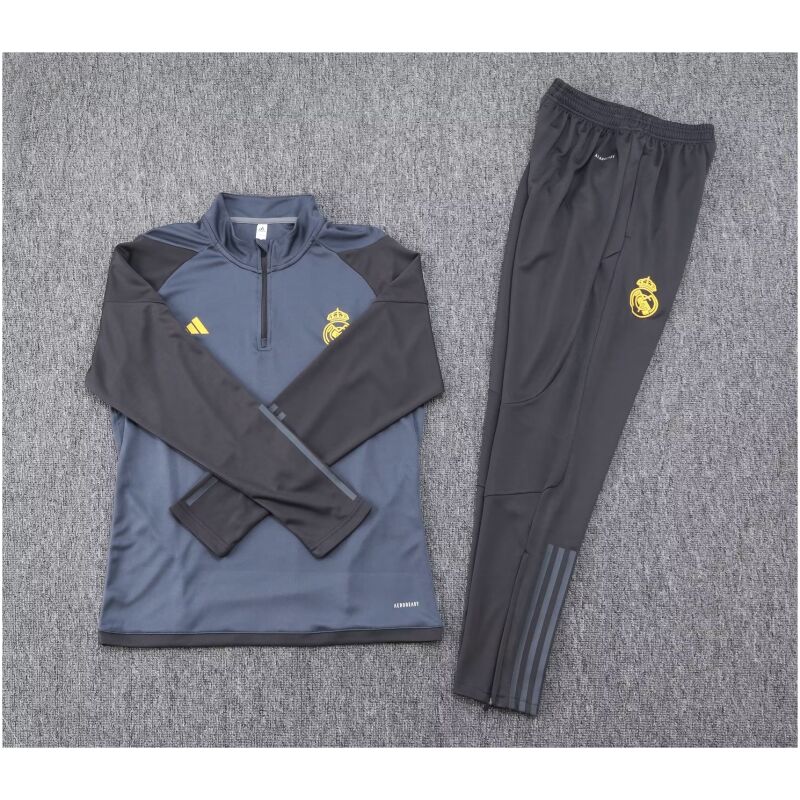 Mens Real Madrid Training Suit Grey 2023/24