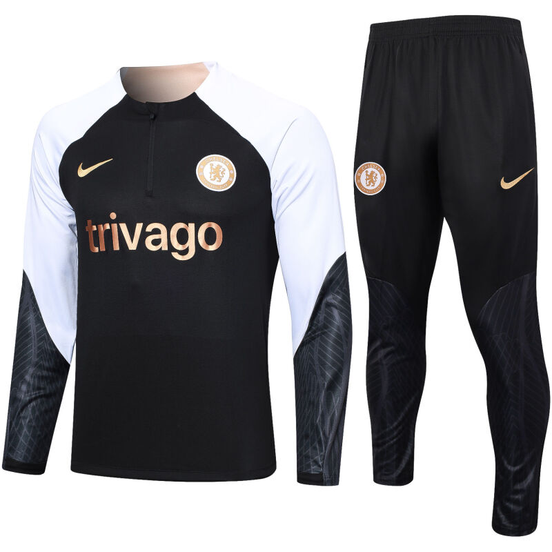 Mens Chelsea Training Suit Black 2023/24