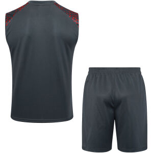 Mens Manchester City Singlet Suit Grey – Red 2023/24