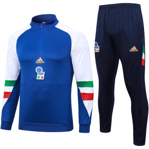 Mens Italy Training Suit Cerulean Blue 2023/24