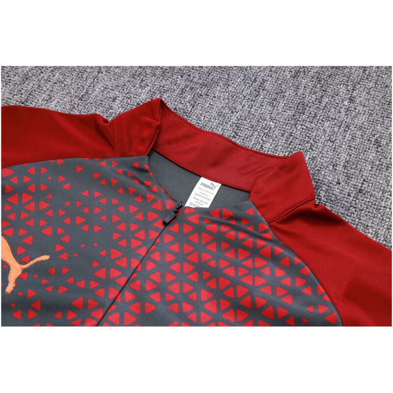 Mens Manchester City Training Suit Grey – Red 2023/24