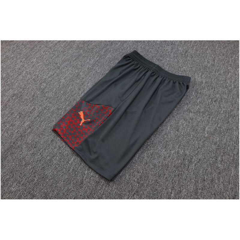 Mens Manchester City Short Training Suit Grey – Red 2023/24