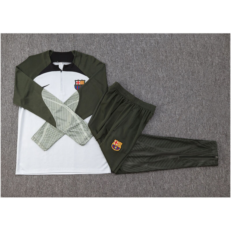 Kids Barcelona Training Suit Light Grey 2023/24