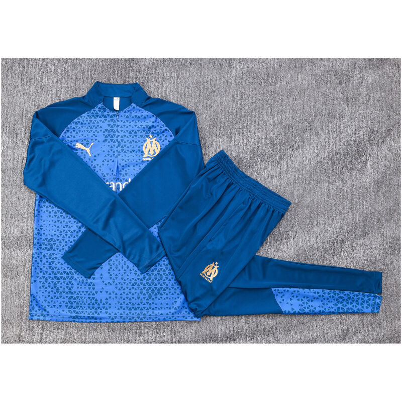 Kids Olympique Marseille Training Suit Blue Pyramid 2023/24