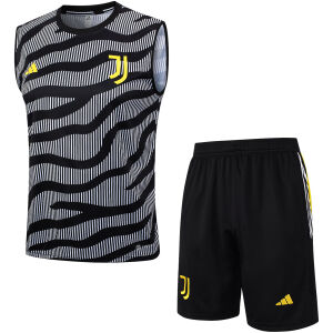 Mens Juventus Singlet Suit Grey – Black 2023/24