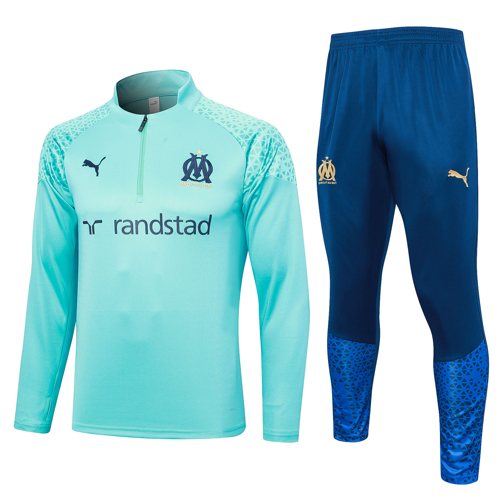 Mens Olympique Marseille Training Suit Green 2023/24