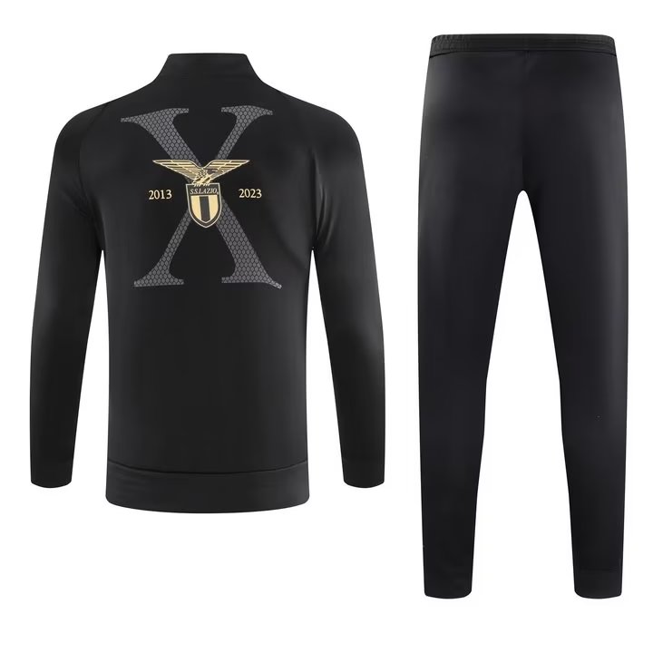 Mens S.S. Lazio Jacket + Pants Training Suit Black 2023/24