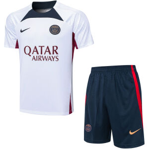 Mens PSG Short Training Suit White 2023/24