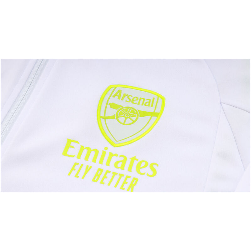 Mens Arsenal Jacket + Pants Training Suit White 2023/24