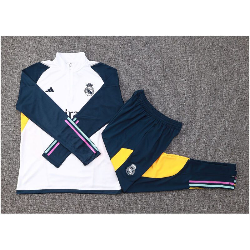 Kids Real Madrid Training Suit White 2023/24