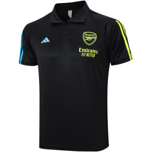 Mens Arsenal Polo Shirt Black 2023/24
