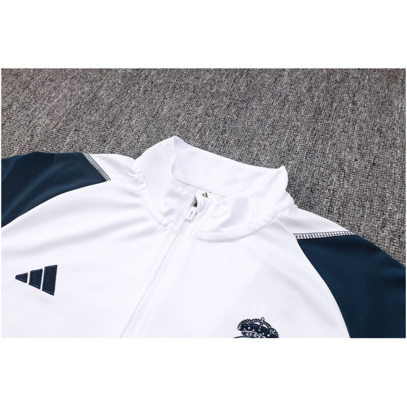 Mens Real Madrid Training Suit White 2023/24