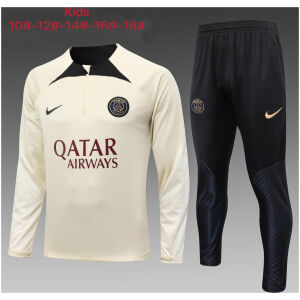 Kids PSG Training Suit Lemon Chiffon 2023/24