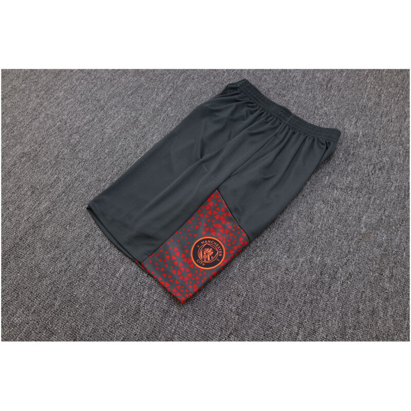Mens Manchester City Short Training Suit Grey – Red 2023/24