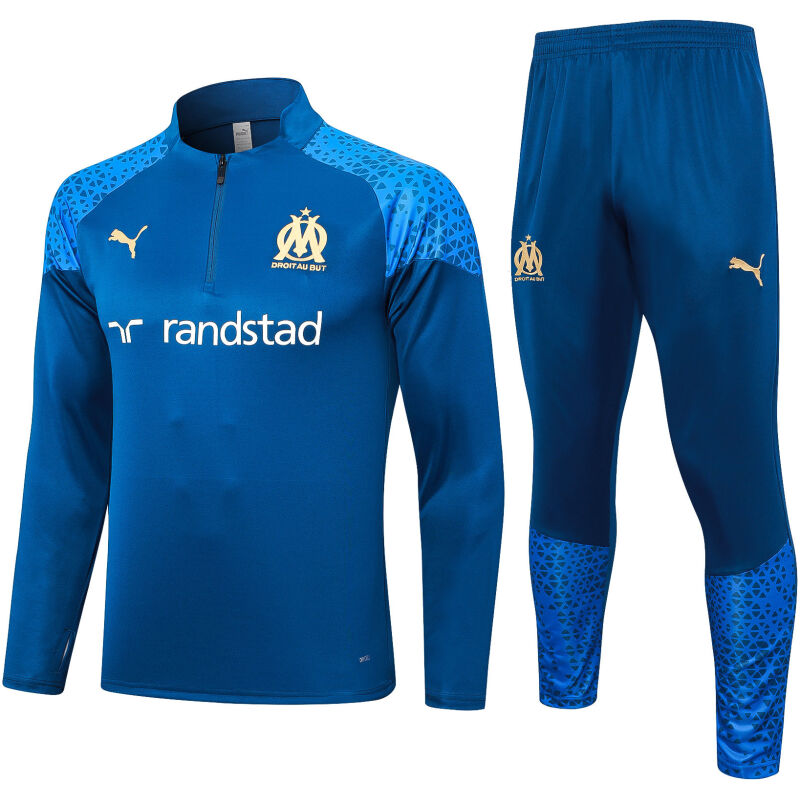 Mens Olympique Marseille Training Suit Blue 2023/24