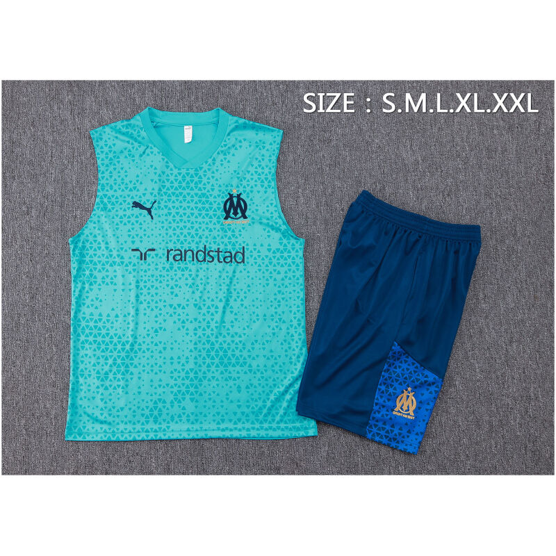 Mens Olympique Marseille Short Training Suit Green 2023/24