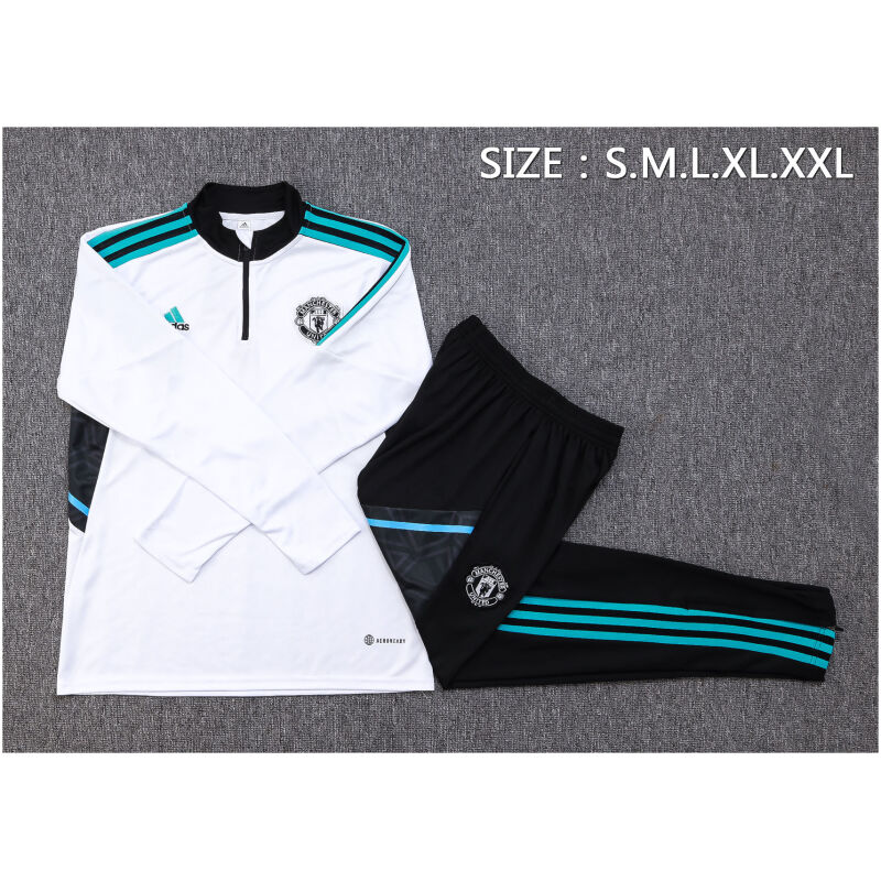 Mens Manchester United Training Suit White 2023/24