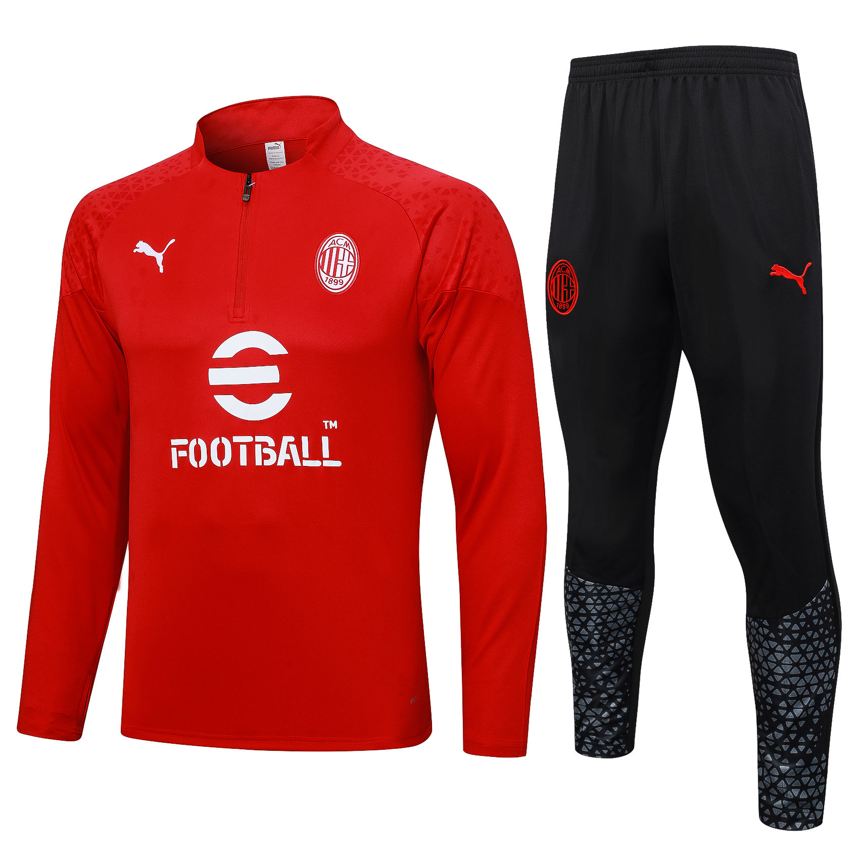 Mens AC Milan Training Suit Red 2023/24