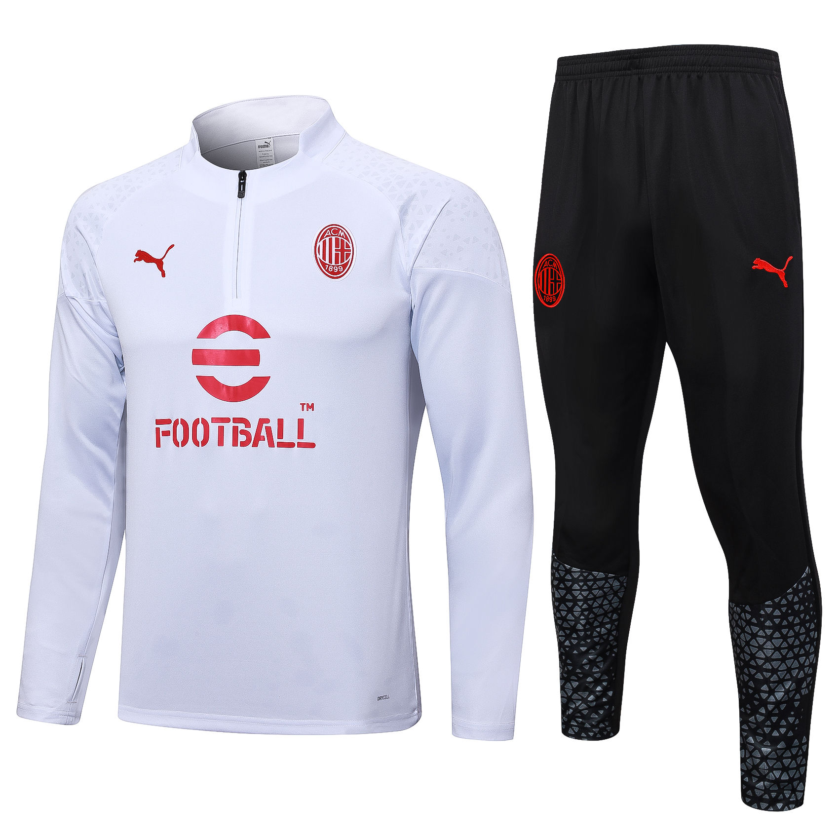 Mens AC Milan Training Suit White 2023/24