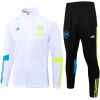 Mens Arsenal Jacket + Pants Training Suit White 2023/24