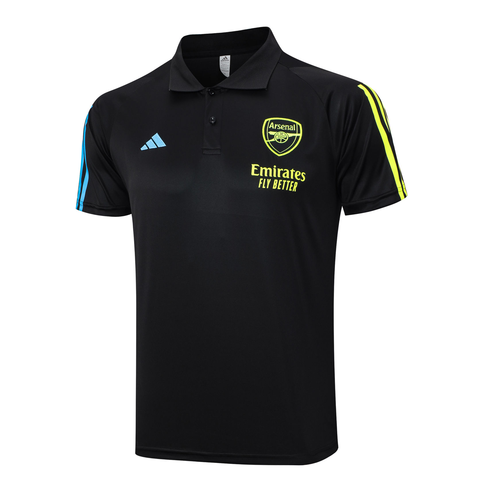 Mens Arsenal Polo Shirt Black 2023/24