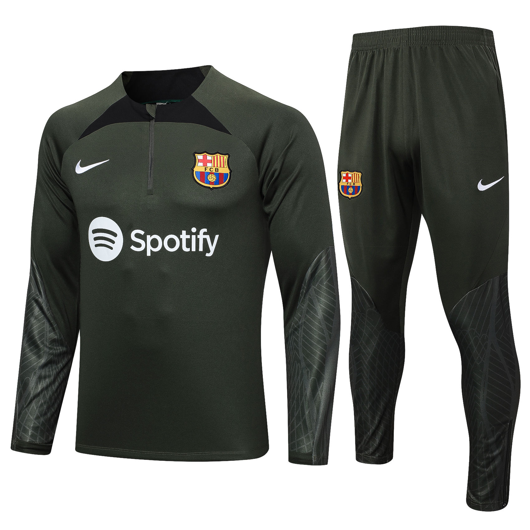 Mens Barcelona Training Suit Dark Green 2023/24