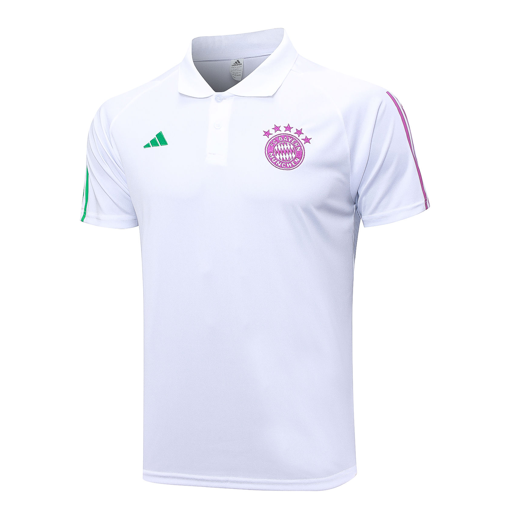 Mens Bayern Munich Polo Shirt White 2023/24