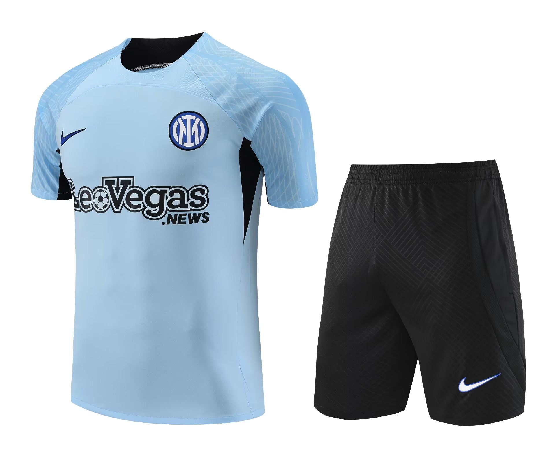 Männer Inter Mailand Kurzes Trainingsanzug Hellblau 2023/24