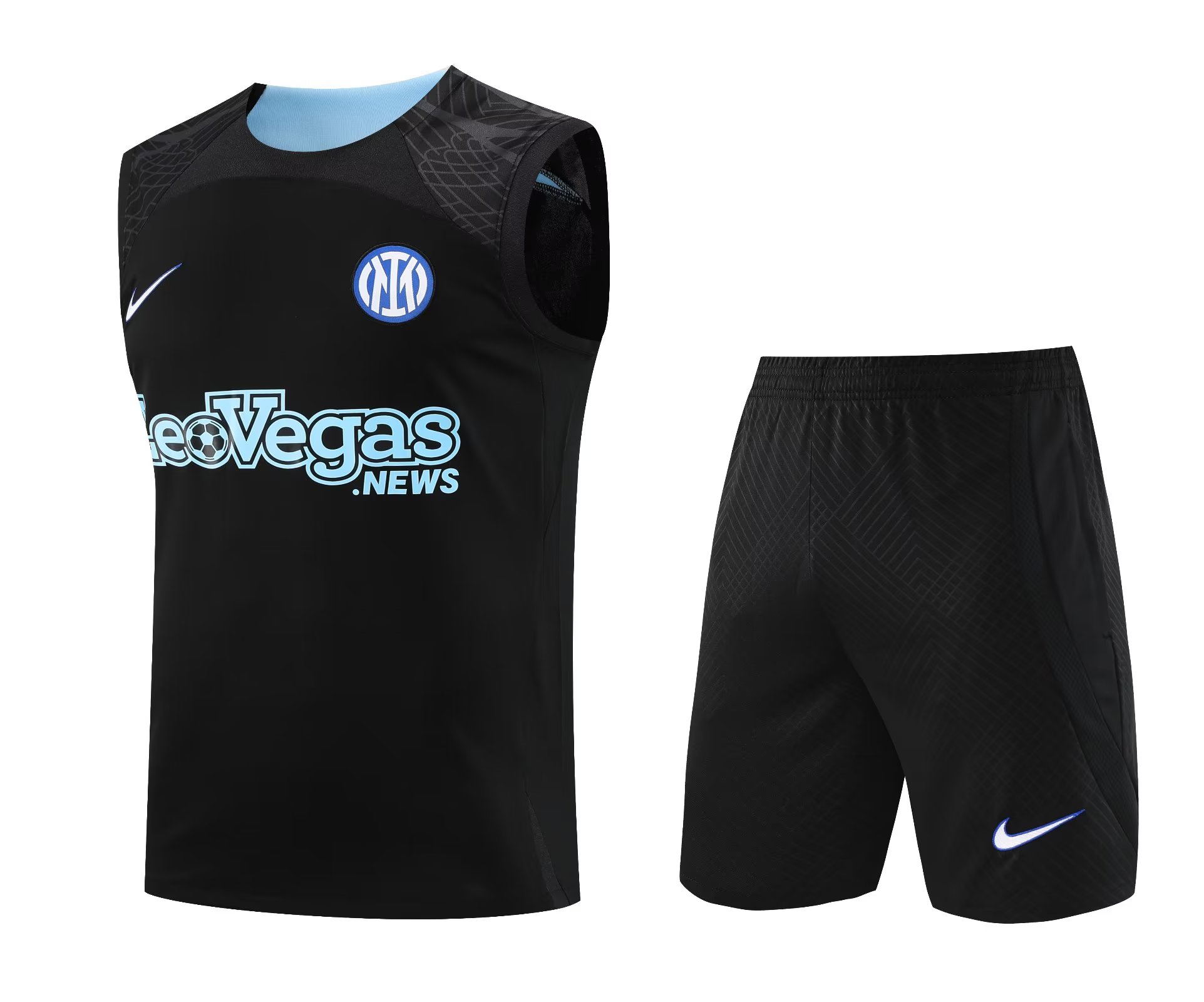 Mens Inter Milan Singlet Suit Black 2023/24