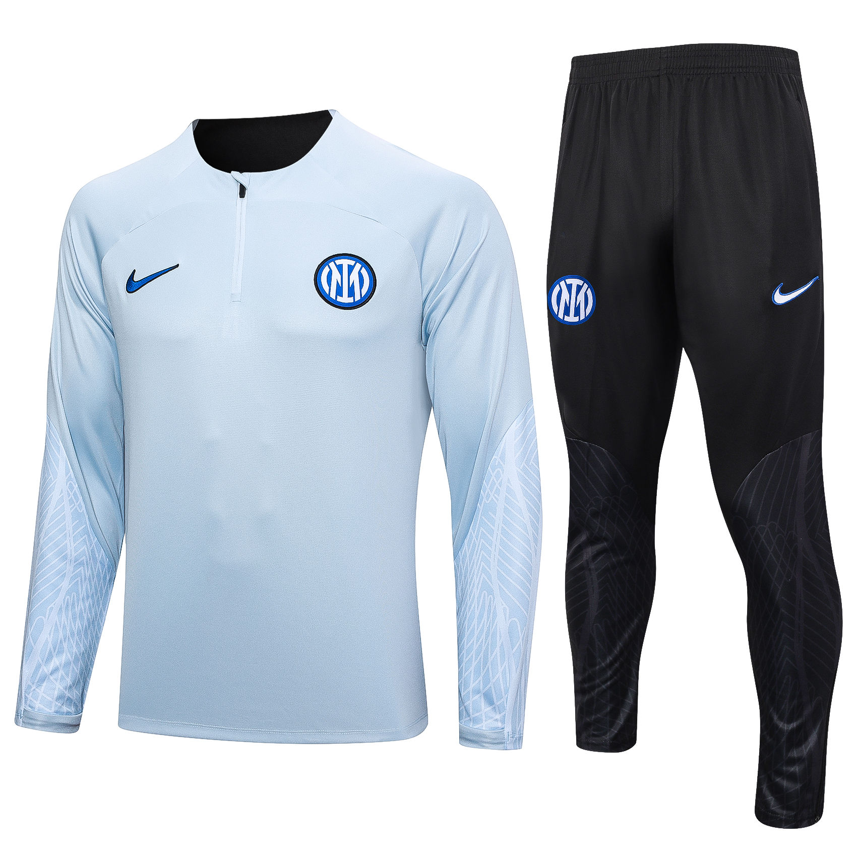 Mens Inter Milan Training Suit Light Grey 2023/24