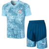 Mens Manchester City Short Training Suit Light Blue 2023/24