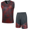 Mens Manchester City Singlet Suit Grey - Red 2023/24