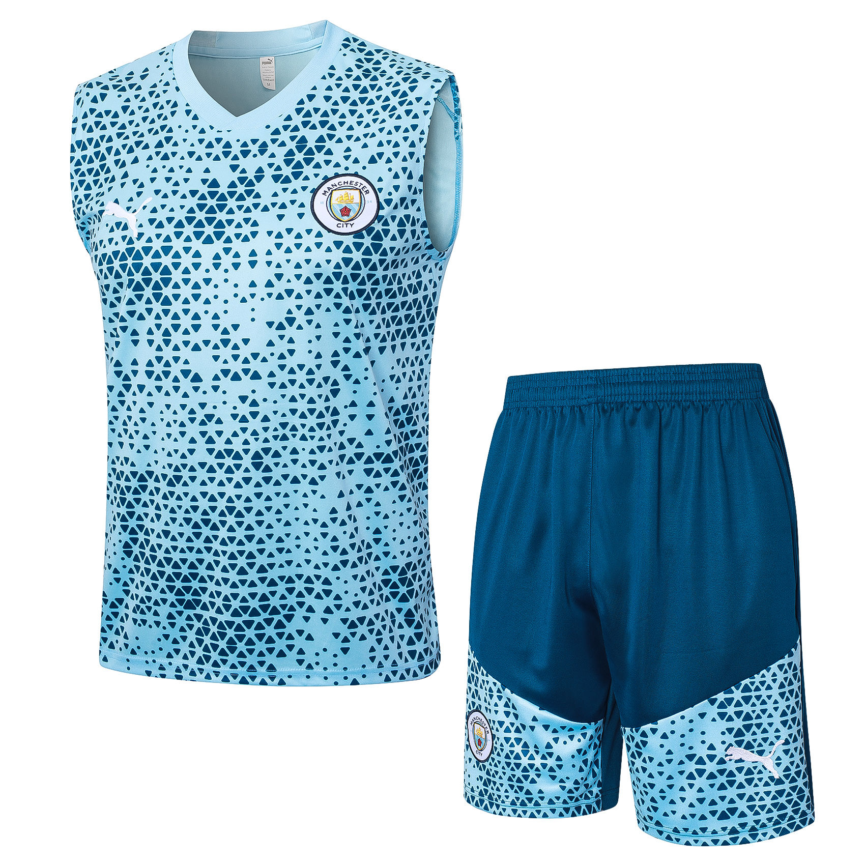 Mens Manchester City Singlet Suit Light – Blue 2023/24
