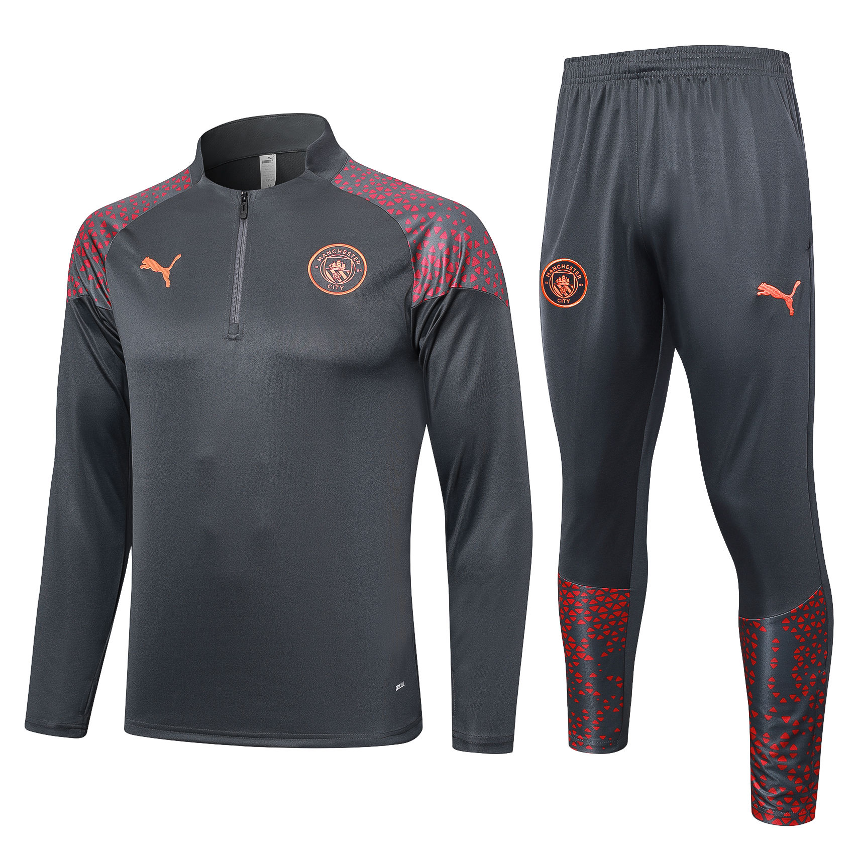 Mens Manchester City Training Suit Grey 2023/24