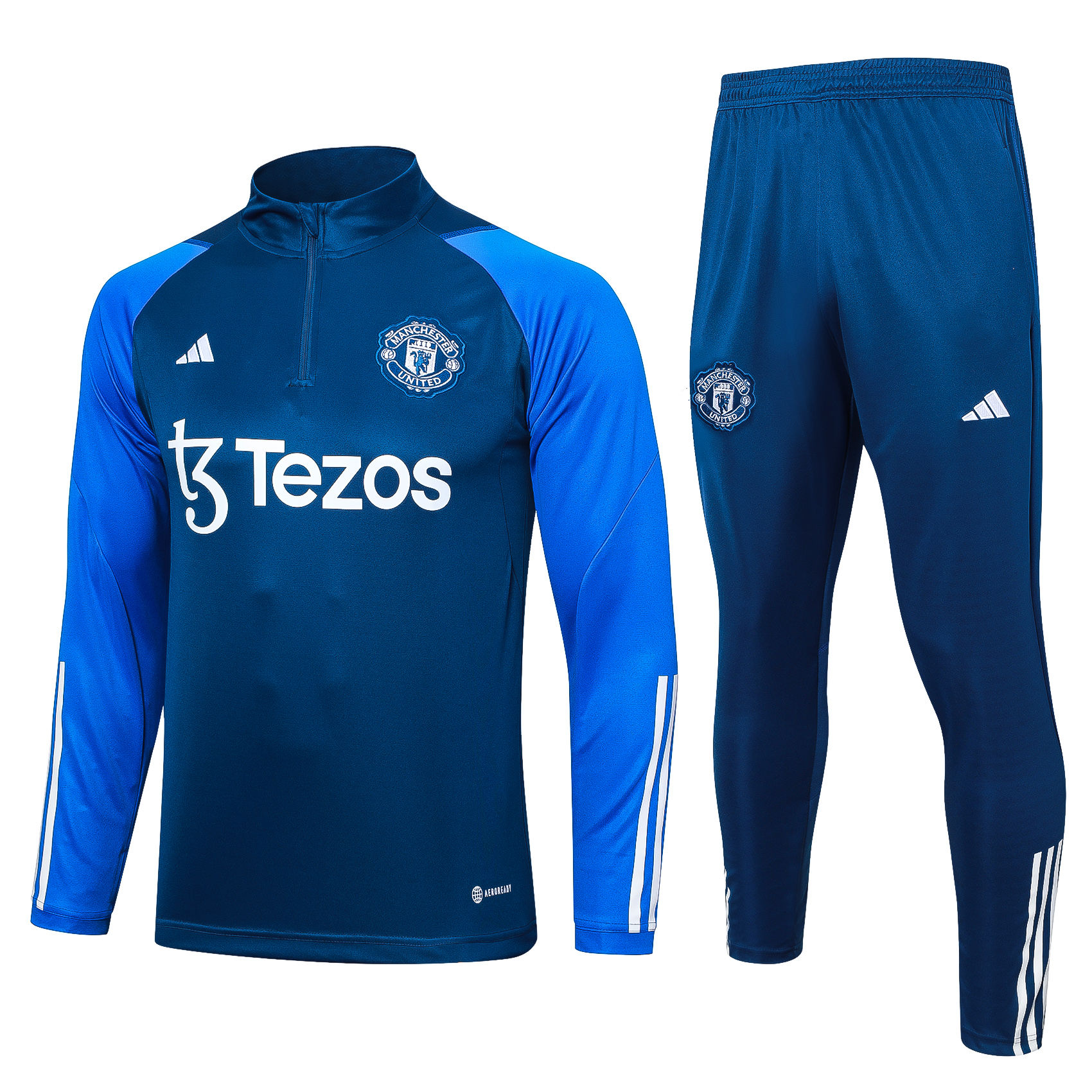 Mens Manchester United Training Suit Blue 2023/24