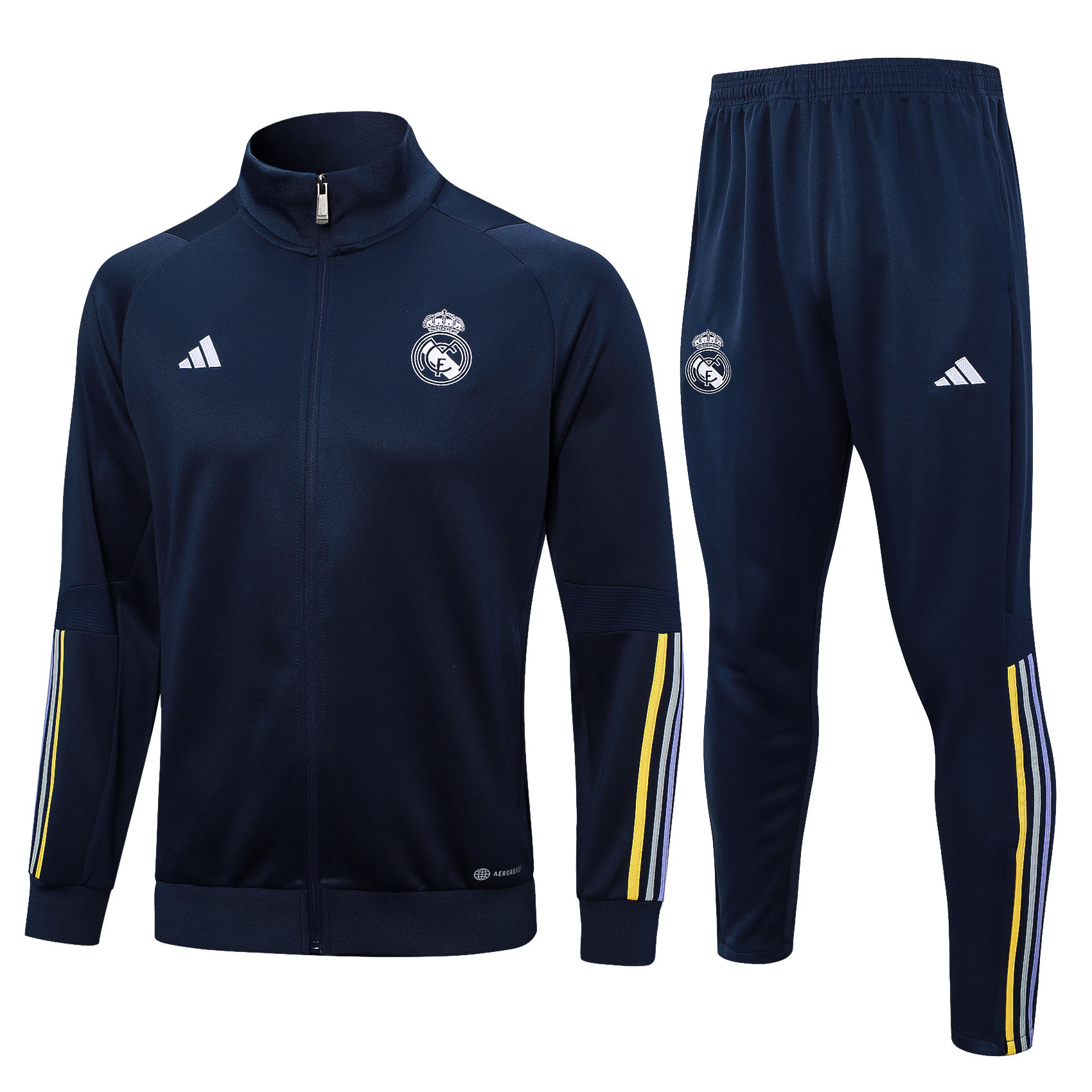 Mens Real Madrid Jacket + Pants Training Suit Royal 2023/24