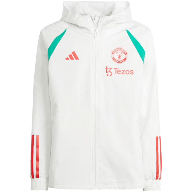 Mens Manchester United Pre-Match Woven Anthem Windrunner Jacket White 2023/24