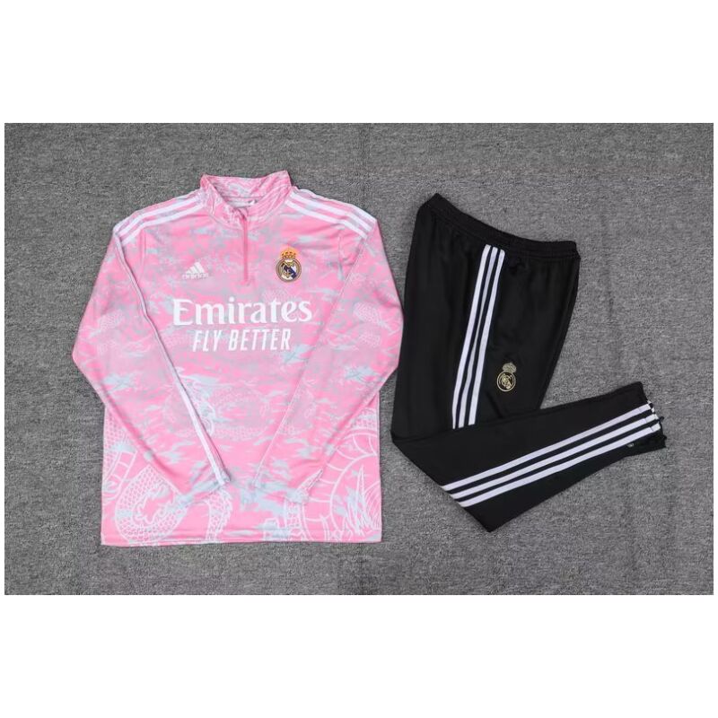 Mens Real Madrid Training Suit Pink Dragon 2023/24