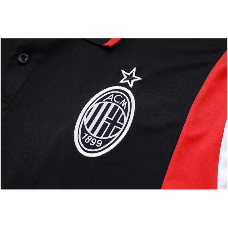 Mens AC Milan Polo Shirt Black III 2023/24