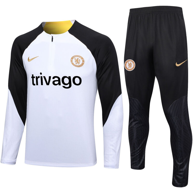 Mens Chelsea Training Suit White 2023/24