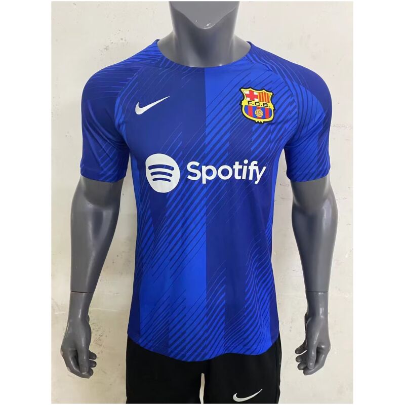 Mens Barcelona Academy Pro Performance Pre-Match Top Blue Jersey 2023/24