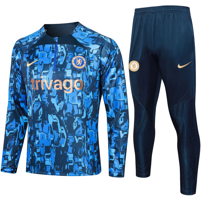 Mens Chelsea Training Suit Blue 2023/24