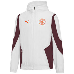 Mens Manchester City Pre-Match Woven Anthem Windrunner Jacket White 2023/24