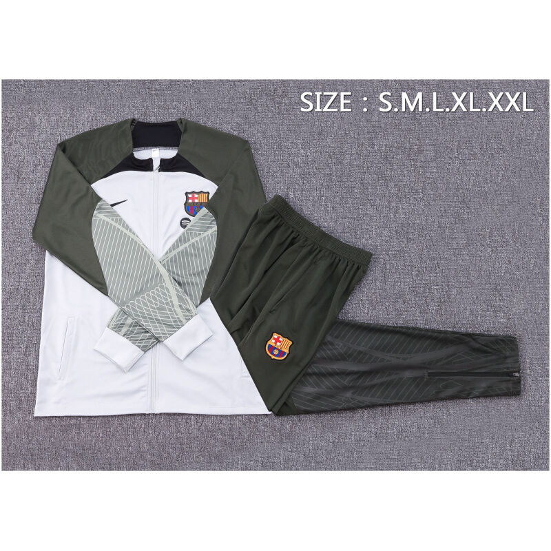Mens Barcelona Jacket + Pants Training Suit Light Greenish 2023/24
