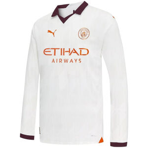 Mens Manchester City Away Jersey Long Sleeve 2023/24