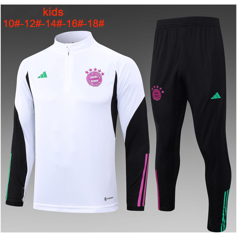 Kids Bayen Munich Training Suit White 2023/24