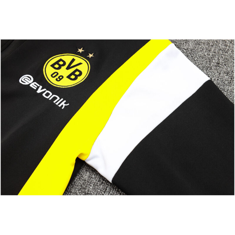 Mens Borussia Dortmund Jacket + Pants Training Suit Black 2023/24