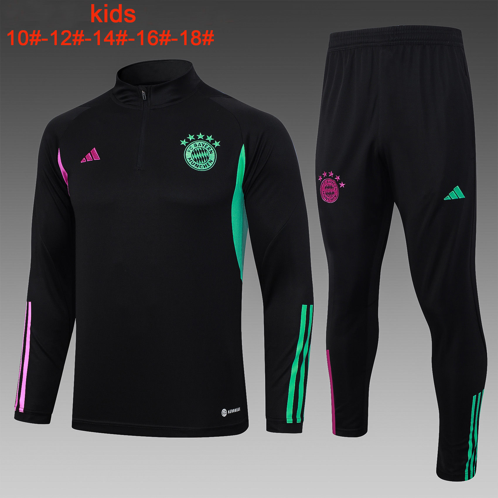 Kids Bayen Munich Training Suit Black 2023/24